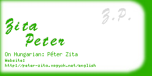 zita peter business card